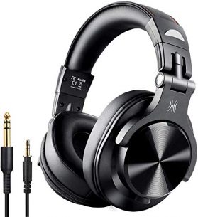 OneOdio Bluetooth Kopfhörer Over Ear Geschlossene HiFi Studiokopfhörer mit Share Port, kabellose 40Stdn Headphone kabelgebundeneDJ-Kopfhörer für E-Drum Piano Gitarre AMP Recording und Monitoring
